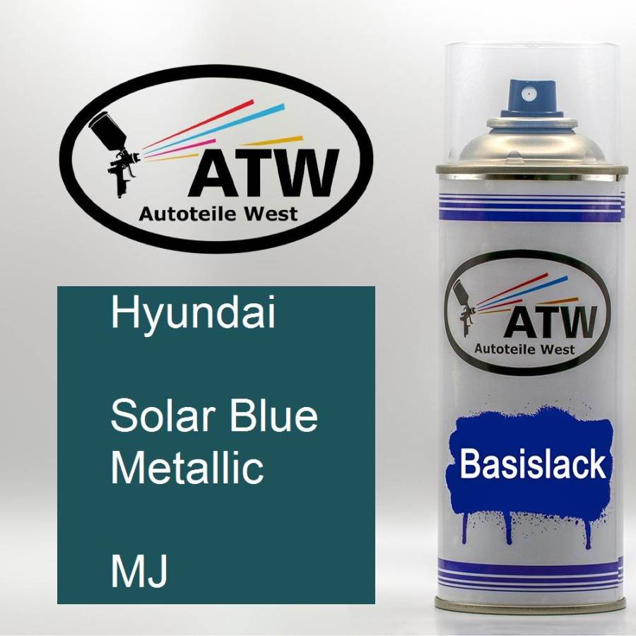 Hyundai, Solar Blue Metallic, MJ: 400ml Sprühdose, von ATW Autoteile West.